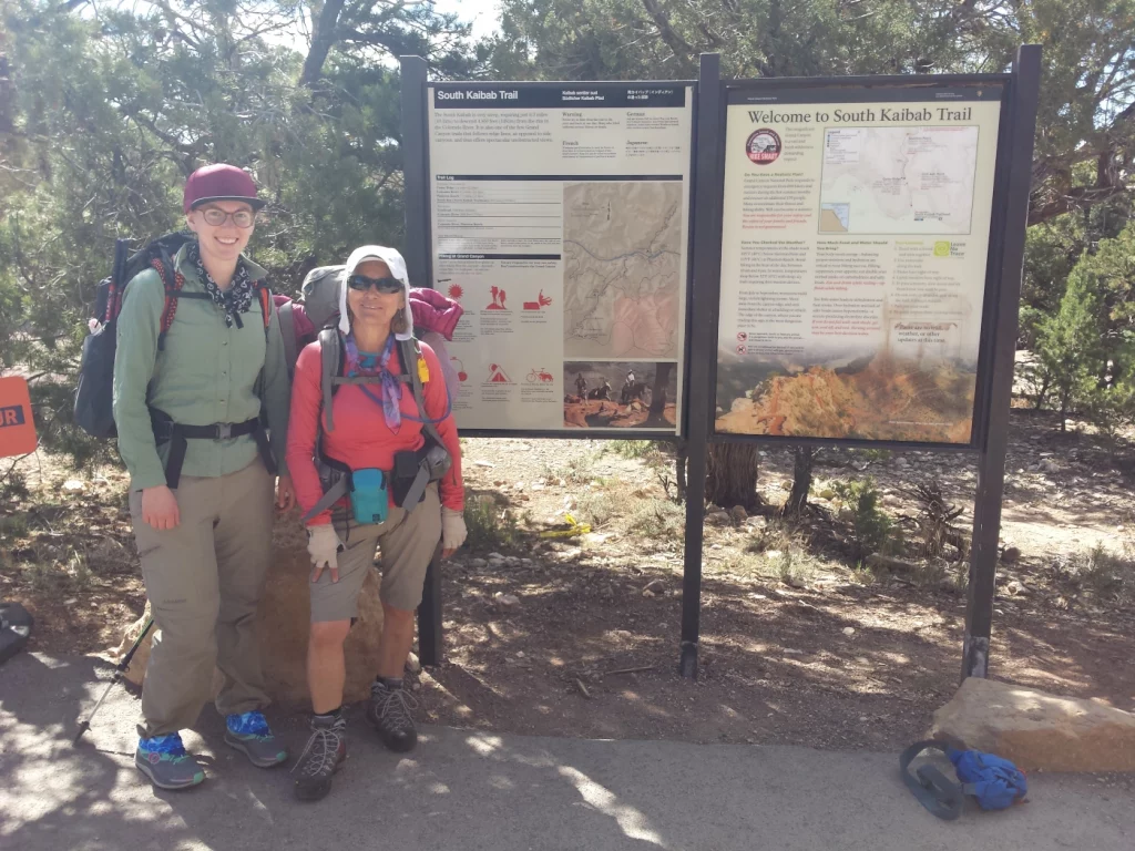 Lu und ich am South Kaibab Trailhead