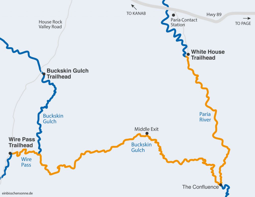 Karte der Trekkingtour