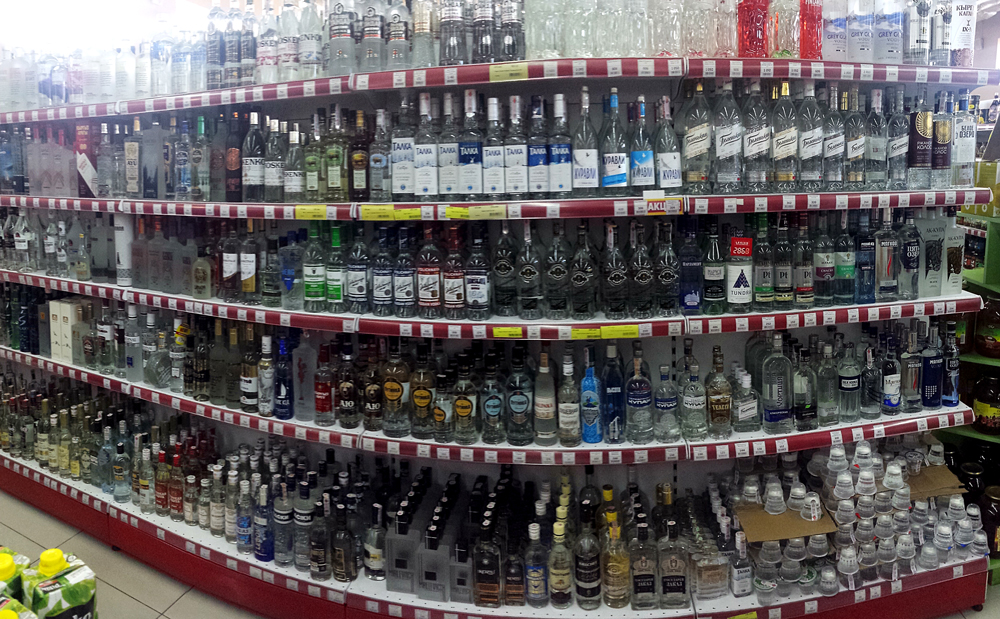 Wodka Auswahl in Kirgistan