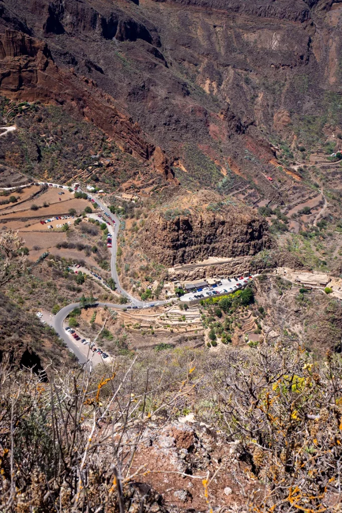 Blick auf Montaña de las Tierras bei Beginn des Abstiegs